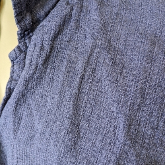 FLAX linen button down short sleeve blouse - Picture 4 of 7